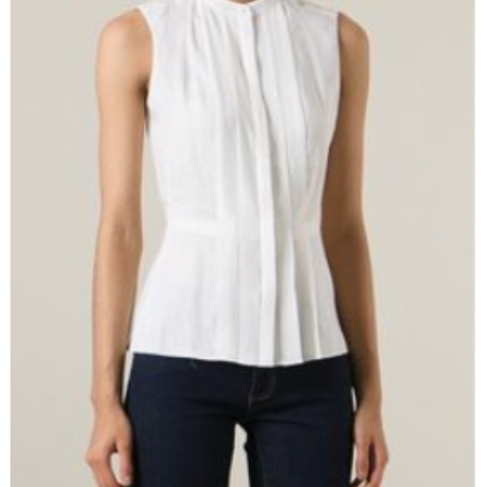 Tory Burch White Linen Top